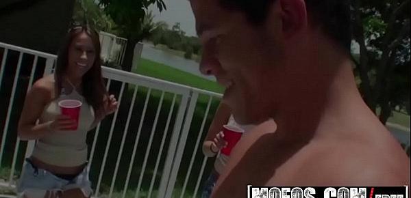  Slutty teens (Bridgete Palmer, Sunni Mayweather) get fucked at the pool party - MOFOS